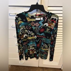 Chico’s Travelers Colorful and Comfy Top♥️